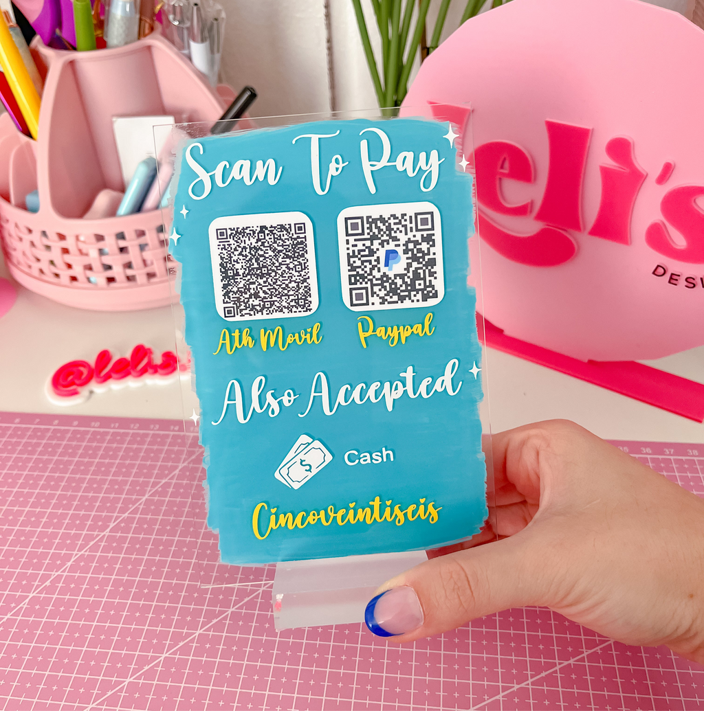 Acrylic Scan To Pay Display